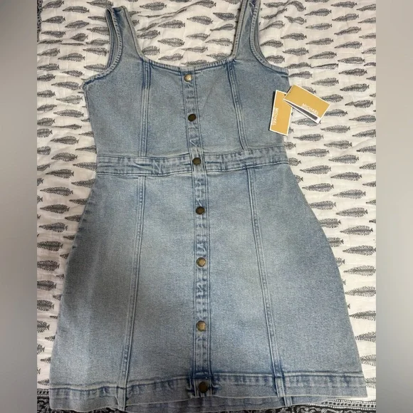 Michael kors Mini Denim front Button-Down Dress - Picture 2 of 7